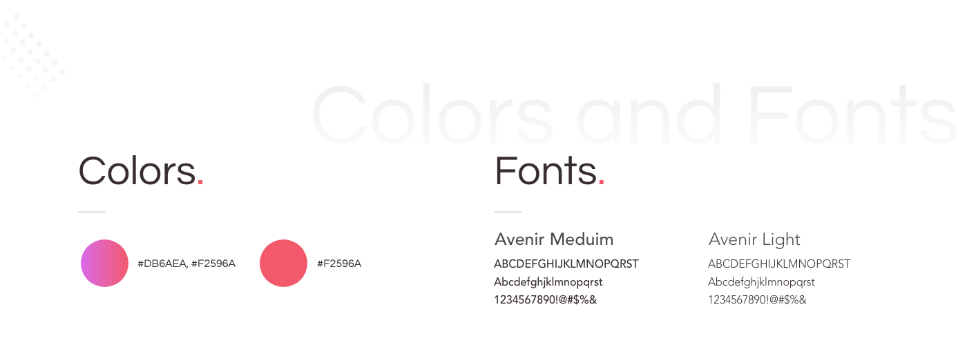 Colors and fontsColors and fonts